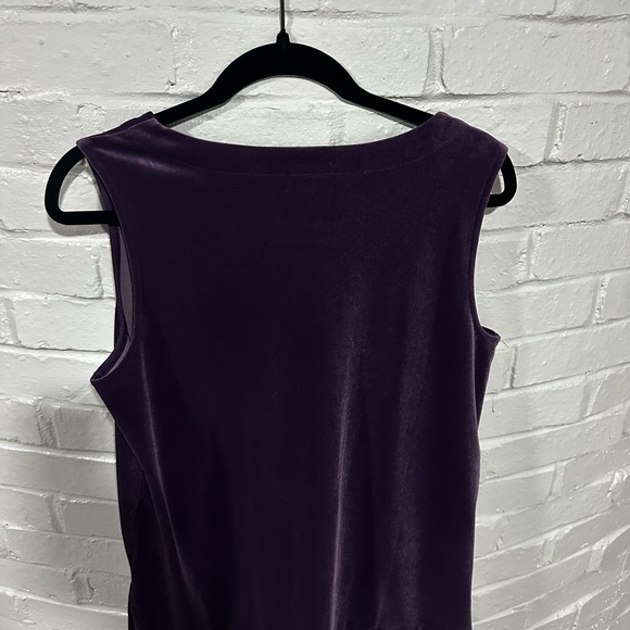 J. Jill Purple Velvet Sleeveless Top - Picture 3 of 3